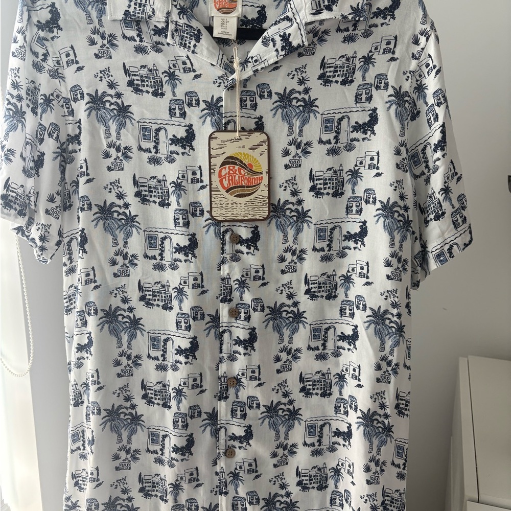 C&C California Blue Casual Button Down Shirt